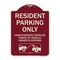 Signmission Parking Restriction Resident Parking Unauthorized Vehicles Towed at Owner Expense, BU-1824-23368 A-DES-BU-1824-23368 - alternate 1